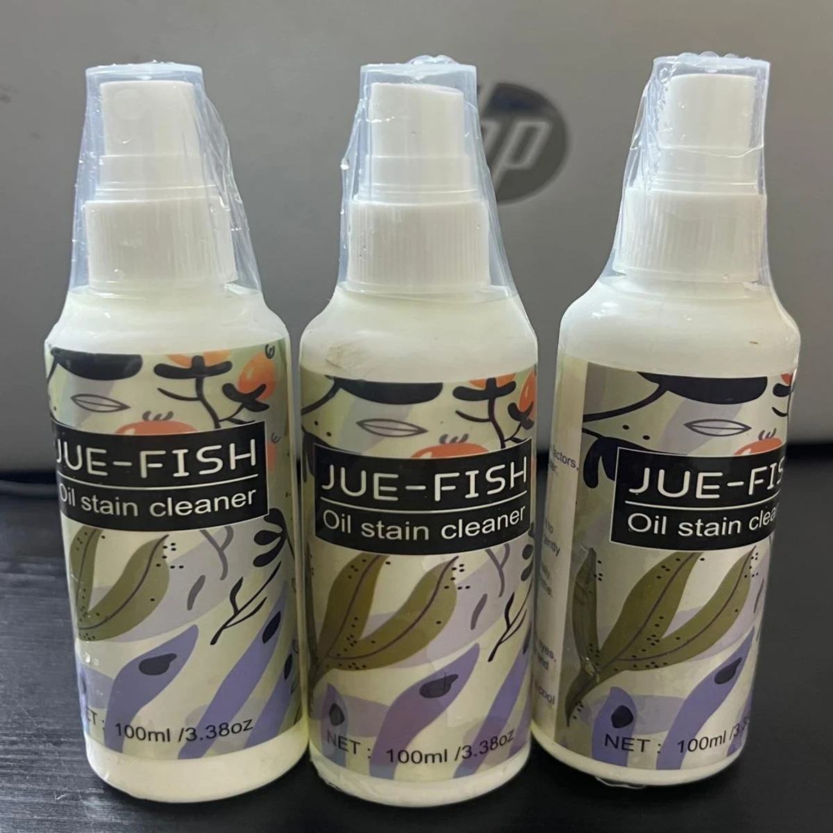 Jue-fish Oil stain cleaner for clothing clothes cleaning decontamination yellowing detergent(3 pcs