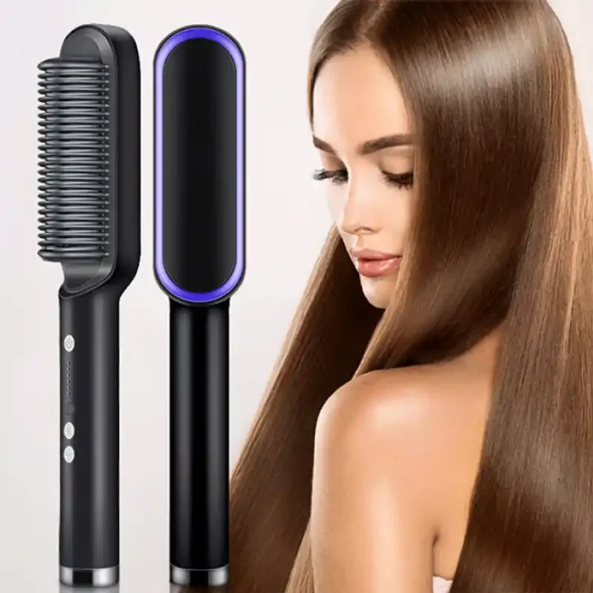 smart hair straightener brush