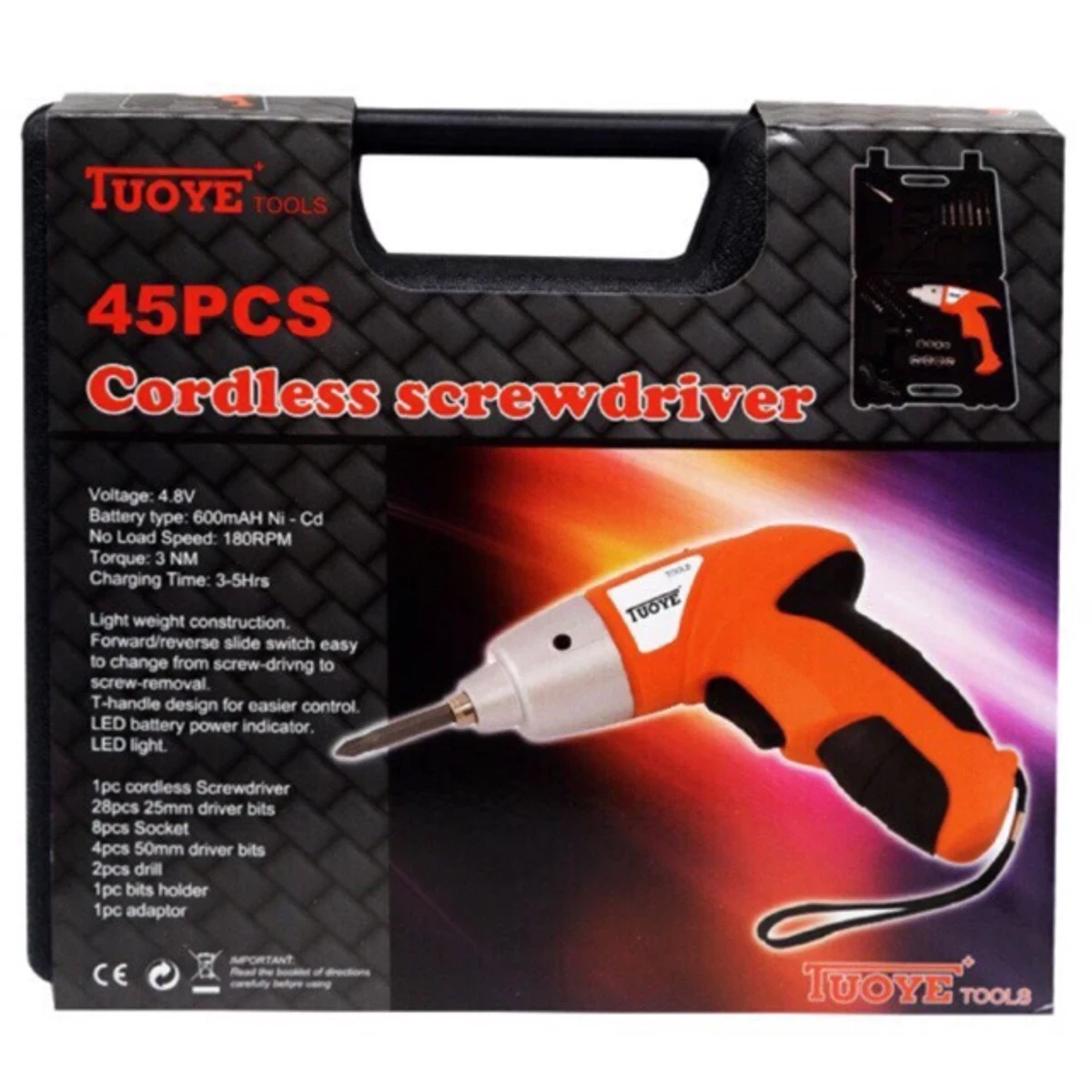 Cordless Screwdriver 45pcs